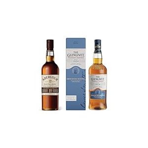 Lot de Whisky Ecossais Single Malt THE GLENLIVET Founder's Reserve + ABERLOUR 10 ans Whisky Ecossais Single Malt - 40%, 70cl