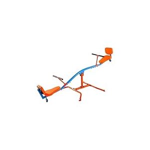 VEVOR Balançoire à Bascule, Capacité de Charge 136 kg, avec Poignées Confortables, Sièges à Dossier, Larges Pieds de Support, Équipement de Jeu Extérieur Rotation à 360°, pour 2 Enfants 3 Ans et Plus