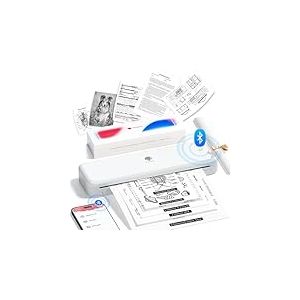 Phomemo M834 Imprimante Thermique A4, Imprimante Portable sans Encre, Connexion Smartphone Via Bluetooth, Supporte Le Papier Thermique A4 (210x297mm), 80mm, Mini Scanner Imprimantes, 300DPI