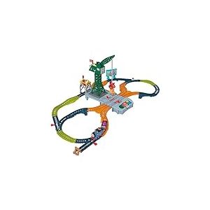 Fisher-Price Thomas et Ses Amis Coffret Train Les Sons de Chicalor : Livraison de Cranky la Grue, Locomotive motorisée Thomas, Wagon Farceur, Circuits (4,40cm), Jouet Enfant, Dès 3 Ans, HXG13