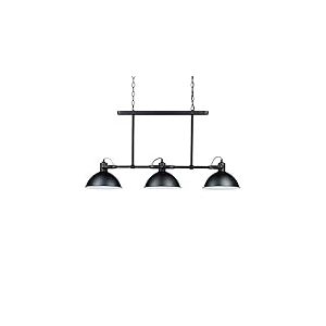Relaxdays Suspension lampe à triple suspensions 3 ampoules abat-jour en métal inclinables H x l x P: 94 x 94 x 23 cm style industriel, noir