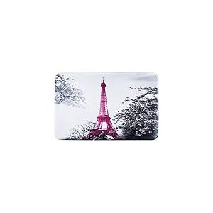 eurof irany DY/Eiffel Tapis de Bain, imprimé, Plastique, Gris, 90 x 60 x 3 cm