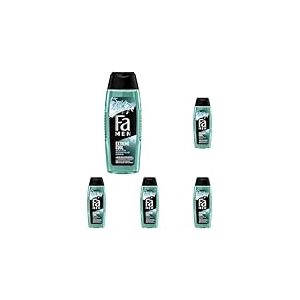 Fa Men - Gel Douche Corps Homme - Extreme Cool - Formule de pH neutre pour la peau - Testé sous contrôle dermatologique - Bouteille de 250 ml (Lot de 5)