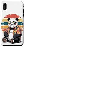 Panda Lunettes Hawaï Plage Été Vacances Pandas Coque pour iPhone XS Max