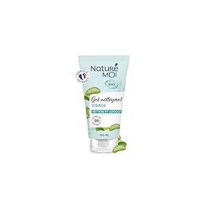 Naturé Moi - Gel nettoyant visage - Nettoyant visage Fraîcheur - Soin visage à l'Aloe Vera Bio - 98% d'Origine Naturelle - 150 ml - Fabriqué en France
