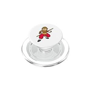 Singe Combat de baton Arts martiaux PopSockets PopGrip pour MagSafe