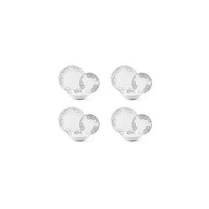 Excelsa Magic Black Service de vaisselle 12 pièces, porcelaine, lot de 4 personnes, noir et blanc, multicolore