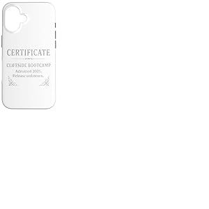 Certificat Cliffside Bootcamp &mdash; &Eacute;dition Party & Vegas 2025 Coque pour iPhone 16