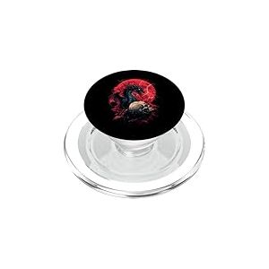 Cr&acirc;ne de Dragon Goth Lune Noir Gothique Femmes Cr&acirc;ne Dragon PopSockets PopGrip pour MagSafe