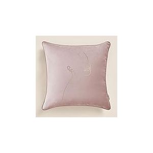 ROOM99 Housse d&eacute;corative de Coussin Mademoiselle 40 x 40 cm Taie d'oreiller pour Coussins Canap&eacute; avec Fermeture &eacute;clair Invisible Rose poudr&eacute;, 1 pi&egrave;ce