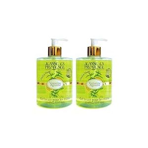 JEANNE EN PROVENCE - Gel Lavant Mains - Parfum Verveine Agrumes - 90% D'Ingrédients D'Origine Naturelle - Fabriqué En France - Flacon 500 ml (Lot de 2)