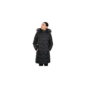 riemot Manteau Femme Hiver Chaud Matelass&eacute; Manteau Mi-Long Blouson Cintr&eacute; Capuche D&eacute;tachable Park a Chic et chauffant Jacket Casual Outer coats avec Poches, Noir, XXL