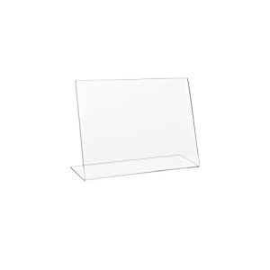 VITAdisplays L-stand A4 paysage / table stand / L-stand / stand affiche / stand publicitaire / inclin&eacute;, en PLEXIGLAS originall / Paquet de 10