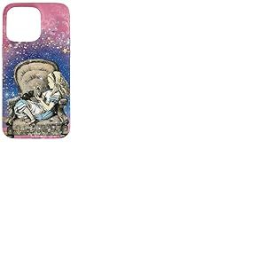 Alice au Pays des Merveilles Grande Chaise Chat Vintage Illustration Rose Coque pour iPhone 15 Pro Max