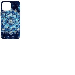 Esthétique Mandala Summer Blue Beachy Retro Fleur Coque pour iPhone 16 Pro Max