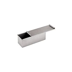 Paderno 41750-20 Bassine carrée avec Couvercle, Aluminium Dimensioni 20x10 cm Argent