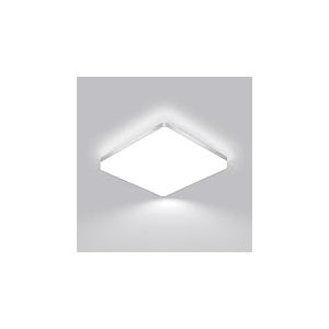 Comely LED Plafonnier 30x30 cm, 48W Blanc Froid 6500K, Plafonnier LED Plat Blanc, IP54 &Eacute;tanche, &Eacute;conomie d'&Eacute;nergie, Ultra-fin, pour Salle de Bain, Cuisine, Bureau, Couloir, Salon