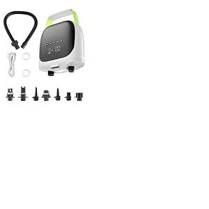 VEVOR Pompe à Air Électrique pour Paddle Haute Pression 20 psi, Gonfleur pour Sup Rechargeable à Deux Étages, avec Arrêt Automatique et Fonction de Dégonflage, pour Bateaux Gonflables Matelas