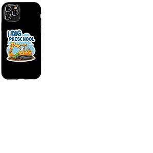 Dessin animé de la rentrée Scolaire I Dig Preschool Excavator Coque pour iPhone 11 Pro