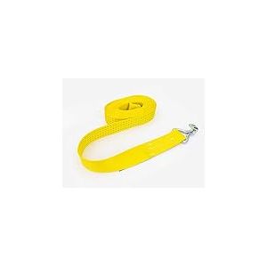 PETEX 43193819 Sangle d'arrimage sans cliquet en 1 pi&egrave;ce, 11, 6 m, 50 mm, 2500/5000 Dan, Double Crochet &agrave; Pointe, Jaune