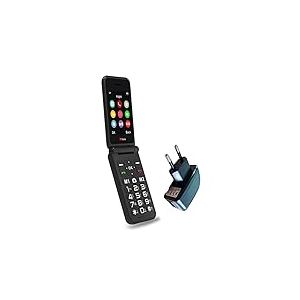 TTfone TT760 Téléphone Mobile à Grosses Touches 4G pour Les Personnes Âgées avec Bouton d'Assistance d'urgence - Téléphone Mobile de Base Déverrouillé (Noire, avec Chargeur)