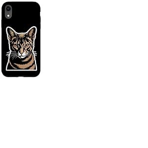 Newspaper Art Chausie Jungle Curl Cat Coque pour iPhone XR