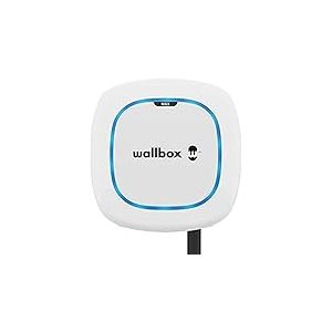 Wallbox Pulsar Max, Chargeur pour Véhicules Électriques (7.4 KW, Type 2, Wi-FI, Bluetooth, OCPP, Intérieur/Extérieur, 7m, Installation Facile), Compatible avec Alexa Et Google Home, Blanc