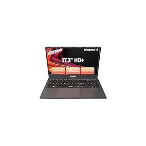 Energizer EnergyBook - Ordinateur Portable 17,3'' HD+, PC Portable Intel Celeron, RAM 8 Go, SSD 256 Go,UHD Graphics, Windows 11, Laptop Gris, Clavier AZERTY (Français), USB3.0, HDMI