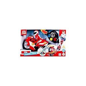 BB Junior First RC 95001R - Moto Rouge télécommandée avec guidon pour pilote - Sons réalistes - Développe la créativité et l'imagination dès 2 ans - 95001R
