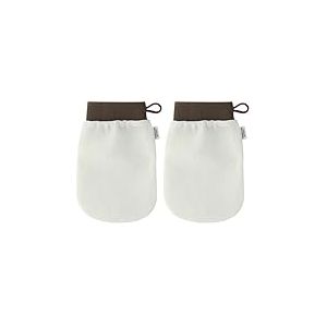 OMNIA BOTANICA - Gant de hammam kessa - Gommage du corps - Exfolie en profondeur la peau - Gant de bain - Spa - Exfoliation interm&eacute;diaire (Lot de 2)