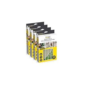 EASYmaxx Moustiquaire de fen&ecirc;tre avec Protection Contre Le Pollen & Magic Click | Peut &ecirc;tre d&eacute;coup&eacute;e pour des fen&ecirc;tres jusqu'&agrave; 110x130 cm | Montage Facile avec 12 aimants - Pas de per&ccedil;age [4 Pi&egrave;ces]