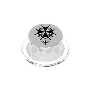 Croix huguenote fran&ccedil;aise protectrice Symbole calvinisme PopSockets PopGrip pour MagSafe