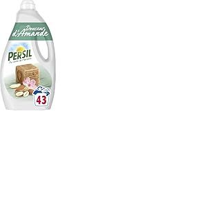 Persil - Lessive Liquide Douceur d'Amande – Parfum aux extraits naturels de Vanille - Encore Plus Efficace Même à Froid - Testée Dermatologiquement - 43 Lavages