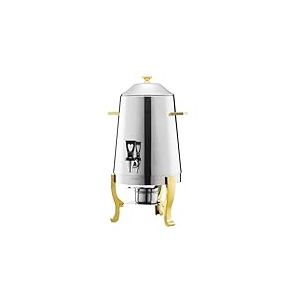 VEVOR Distributeur de Boissons Capacité 13 L, Fontaine à Eau Chaude et Froide en Acier Inoxydable, avec Brûleur à Alcool et Robinet, Distribution de Thé, Idéal pour Restaurants Hôtels Cafés Fêtes