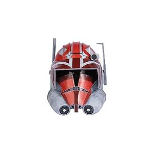 Evere SW Commander V-aughn Casque – Masque de Soldat Clone pour Cosplay, Accessoires de Costume d'halloween, Version de Collection, Rouge
