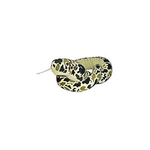 Wild Republic Plush Snake Camo-Vert, Peluche Serpent, Animal en Peluche 137 cm, Idée Cadeau de Naissance Fille ou Garçon, Jouet Écologique, Rembourré de Bouteilles Recyclées