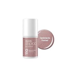 alessandro Striplac UV-Nagellack Panama Hut Shimmer - Deckend & Kratzfest bis zu 15 Tage - Leichtes Auftragen - Schonende Abziehtechnologie - Vegan - Taupe, 6,5ml