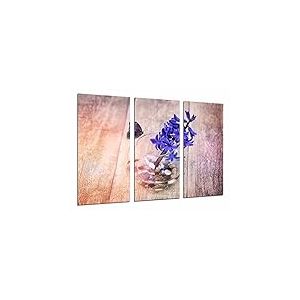 Tableau Moderne Photographique, Impression sur bois, Thème zen, détente, papillon, 97 x 62 cm, ref. 26584