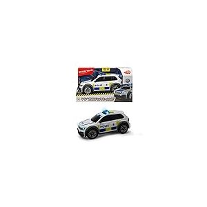 Dickie Toys 203714013033 - Voiture de Police su&eacute;doise VW Tiguan R-Line avec Roue Libre, lumi&egrave;re et Son - 25 cm - &Agrave; partir de 3 Ans - Piles incluses