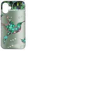 Colibri Floral en m&eacute;tal avec Oiseaux Coque pour iPhone 16 Plus