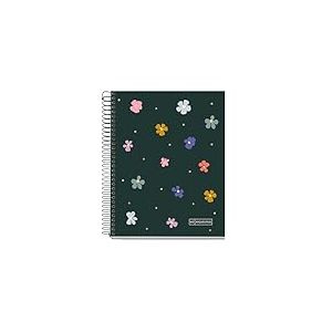 Miquelrius - Cahier A5, Grille 5 mm, Carnet relié, 120 feuilles microperforées, Cahier A5 avec 4 couleurs pour l’organisation, Papier extra mat 70 g/m², 2 trous pour le classement