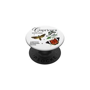 Capricorne signe de terre ambitieux déterminé fort PopSockets PopGrip Adhésif