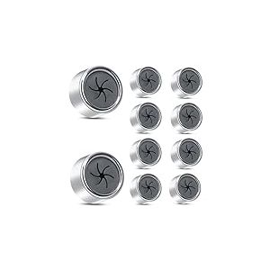 Alyvisun 10 Pièces Porte Torchon Autocollant, Accroche Torchon Cuisine Sans Percage, Ronds Accroche Serviette Salle de Bain en ABS, Crochet Adhesif Mural pour Torchon