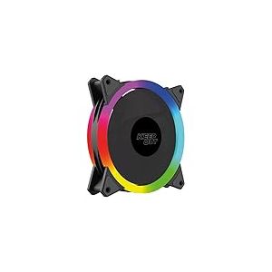 Watio Wave Ventilateur auxiliaire - Ventilateur de 120 mm, éclairage ARGB, fonctionnement silencieux, débit d'air élevé, compatible avec les systèmes de refroidissement