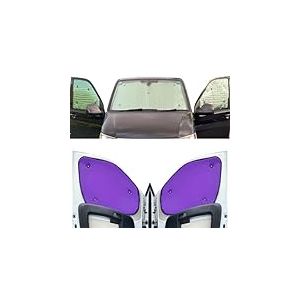Stores Thermiques Compatible avec Peugeot Bipper Tepee (2008-Date)(Ensemble Complet + hayon) Couleur de la Doublure Violet, R&eacute;versible