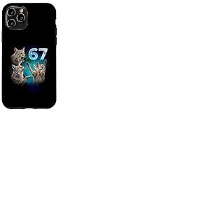 67 Meme Coyote Hurlant &agrave; la Lune Six Seven Coque pour iPhone 11 Pro