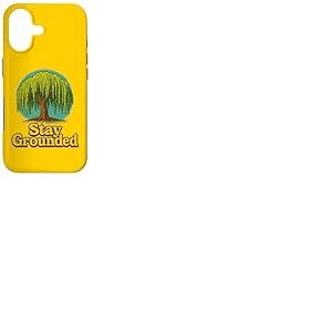 Stay Grounded Saule pleureur avec Citation de la Nature Coque pour iPhone 17