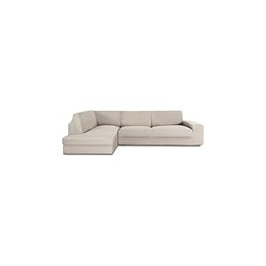ECOMMERC3 Housse de canapé d'angle avec accoudoir Gauche et Dossier Super élastique en Lin Respirant avec Mousse et élastiques, Convient à Droite ou à Gauche