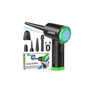 Souffleur PC Air Comprimé Nettoyage PC - Air Duster Dépoussiéreur Électrique pour PC, 6000 mAh Batterie Souffleur Air Comprimé pour Clavier, Électronique, Bombe Air Sec Nettoyage PC