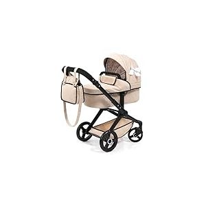 Bayer Design 17075AA Landau pour poupée Combi Xeo, Poussette de poupée, réglable en Hauteur, Convertible, avec Sac